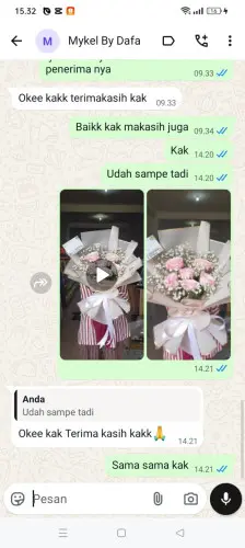 Testimonial Buket Bunga parungkokosan